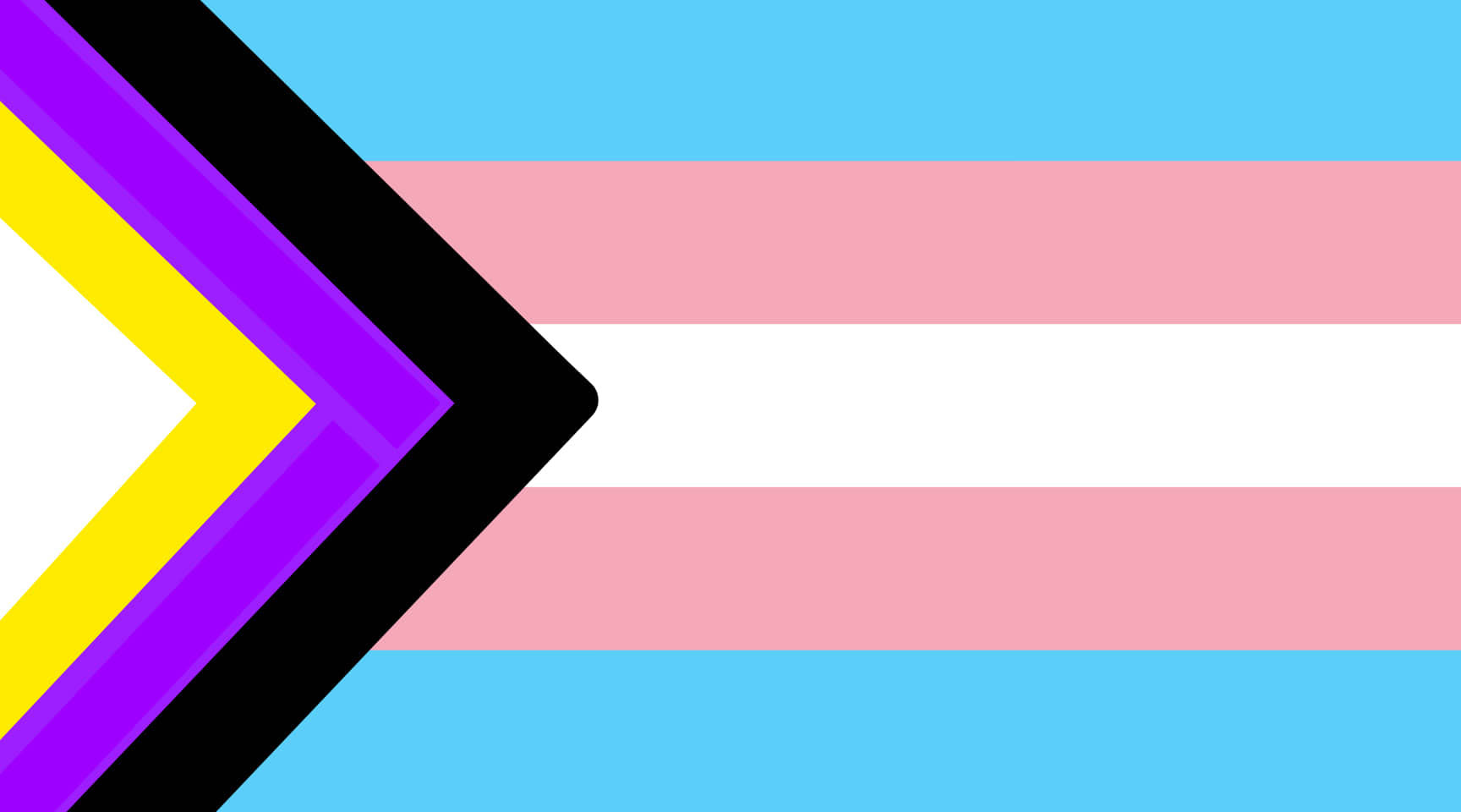 Bandera trans no binaria y orgullo diverso de Ecuador