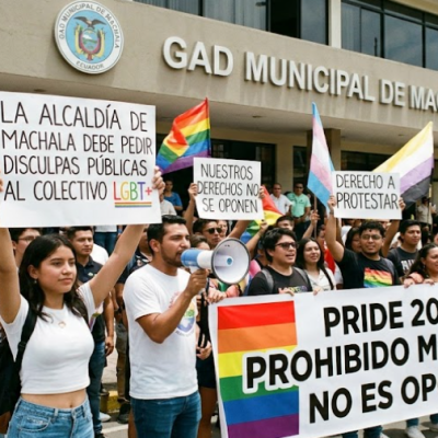 EP de la Alcadia de Machala debe pedir disculpas publicas al colectivo LGBT+ por negarles marchar en el Orgullo 2025