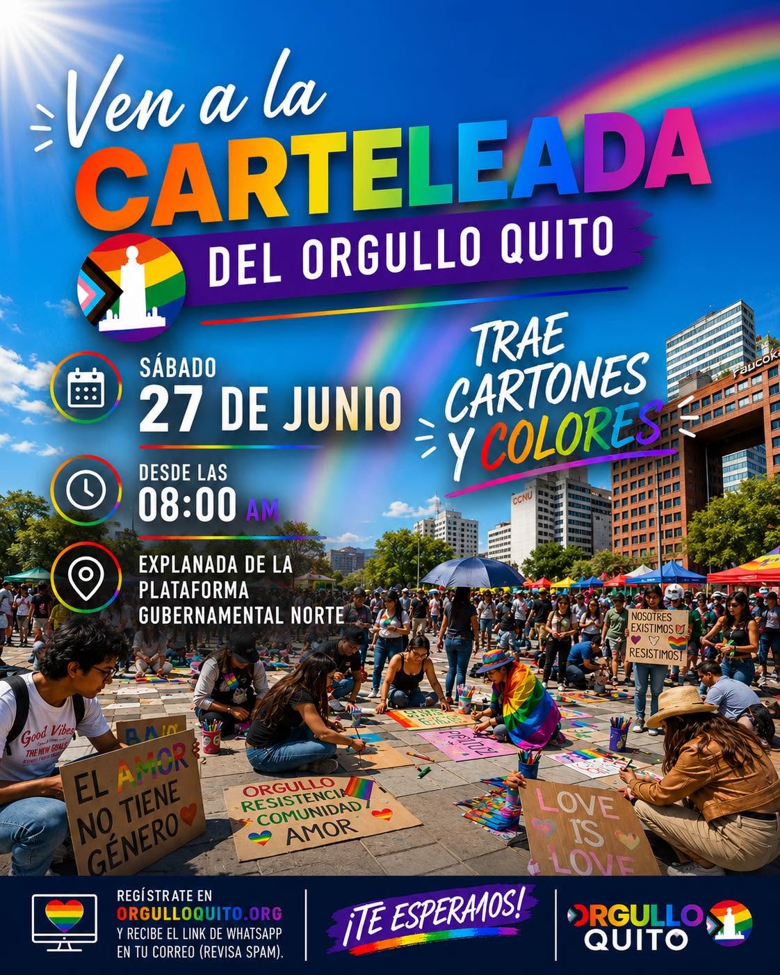 Organizaciones LGBTIQ+ de Ecuador, entre ellas Silueta X, en acciones comunitarias y de orgullo