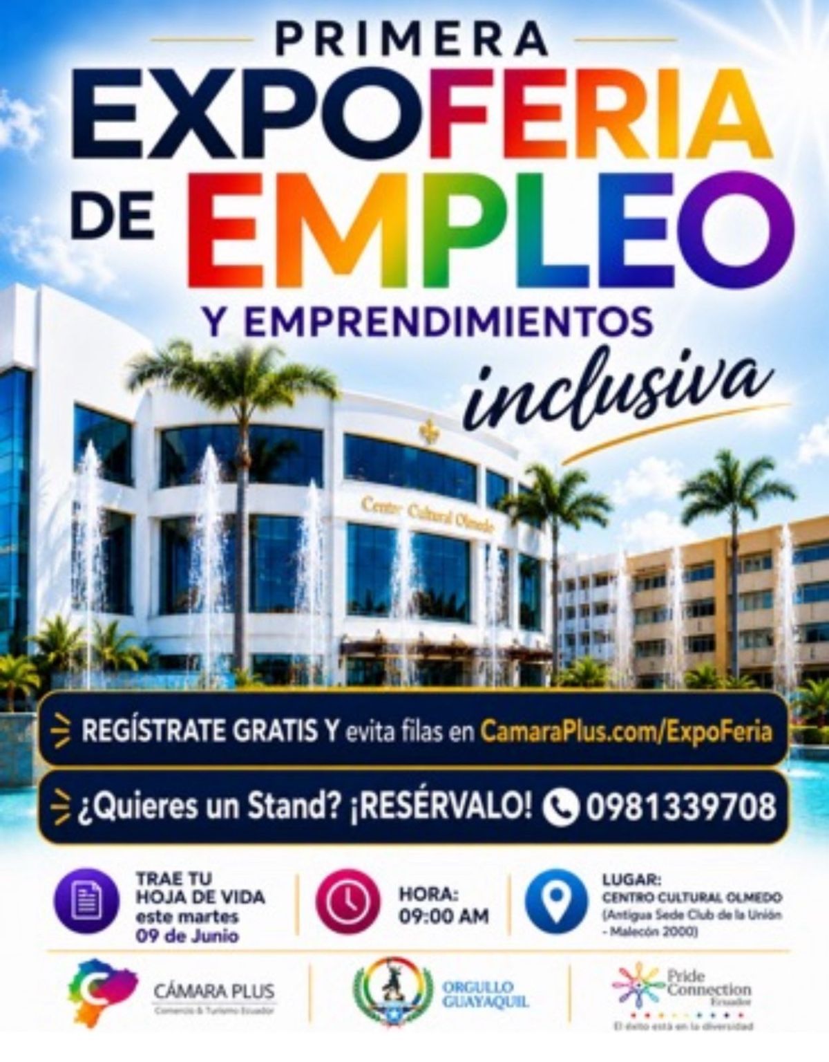 Primera expo de empleo y emprendimientos einclusivos LGBT+ en Guayaquil